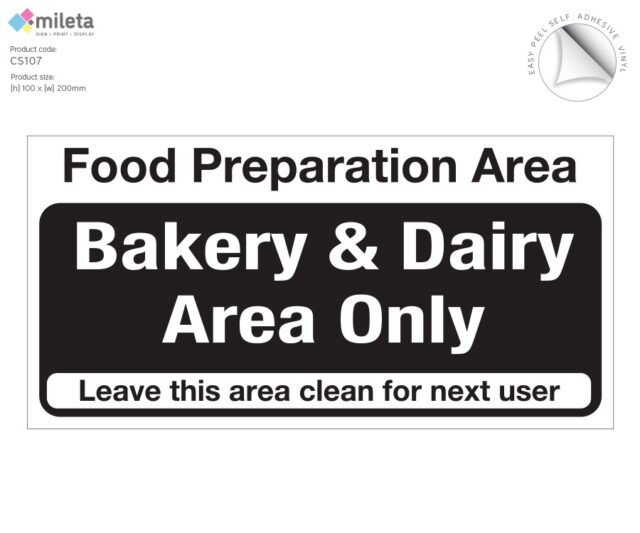 cs107 prep area bakery dairy