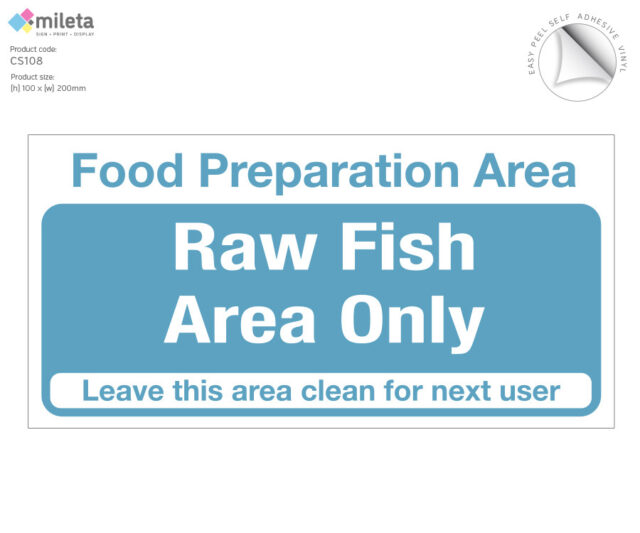 cs108 prep area raw fish