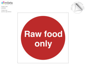 cs123 raw food only storage label