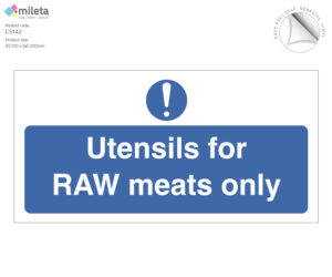 cs142 utensils for raw meats only