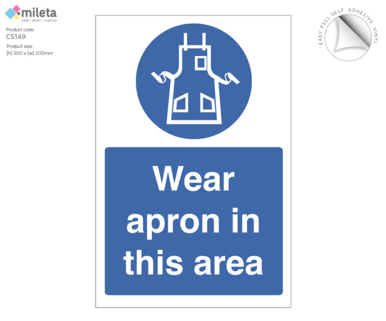 Wear Apron in this Area Notice