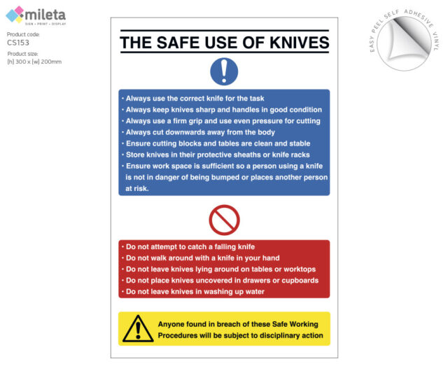 cs153 h s safe use of knives