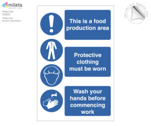 cs201 food prep area clothing wash hands