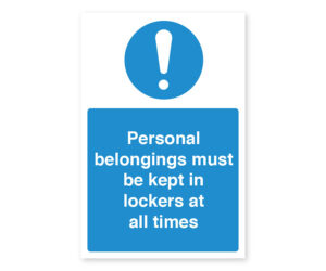 cs207 208 personal belongings locker staff notice