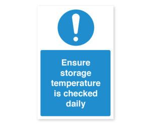 cs213 214 ensure temp checked daily food storage notice