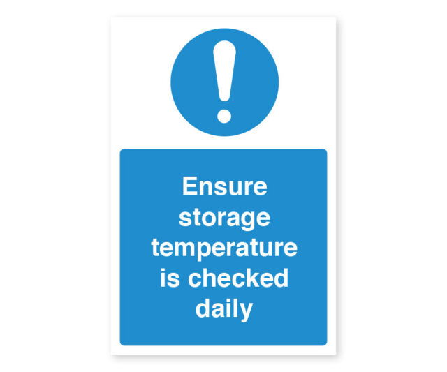 cs213 214 ensure temp checked daily food storage notice