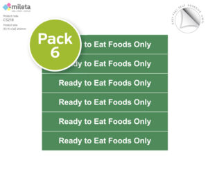cs218 ready to eat foods only label