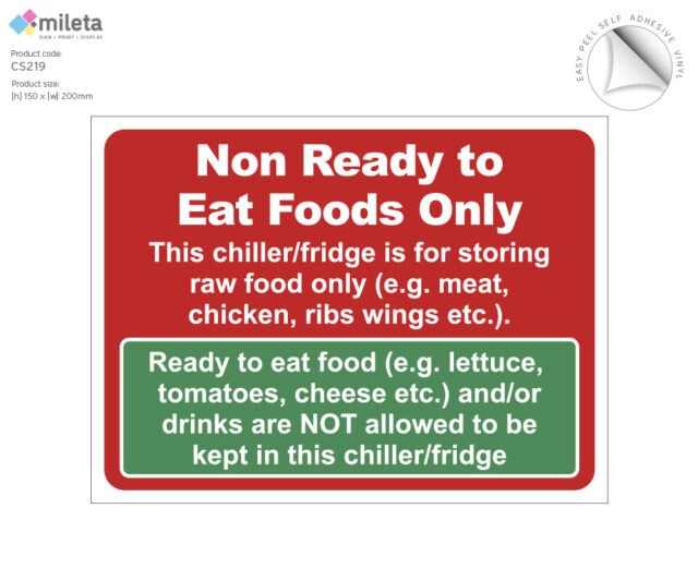 cs219 non ready to eat foods only