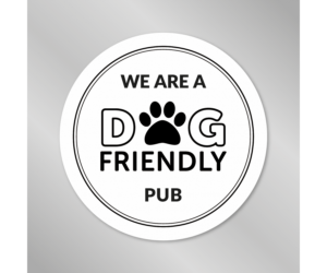 dg018 dog friendly pub window sticker