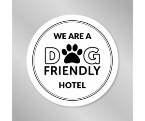 dg020 dog friendly hotel window sticker