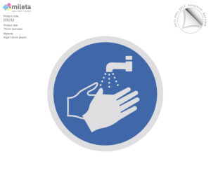 ds012 wash hands symbol rigid disc
