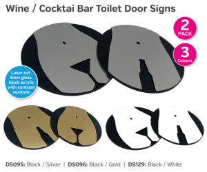 ds095 ds096 wine bar toilet door sign