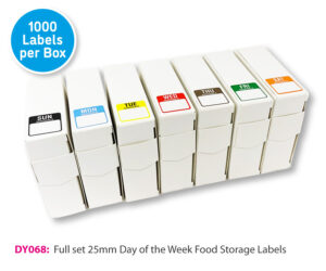 dy068 25mm day week labels