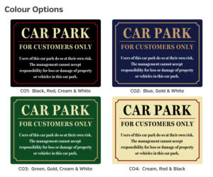 ew009 010 car park customers only notice