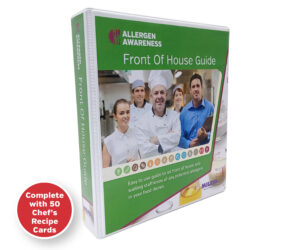 fan022 staff server allergy card guide a5 ring binder