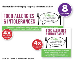 fan042 allergy awareness sticker pack