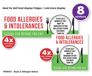 fan043 allergy awareness sticker pack