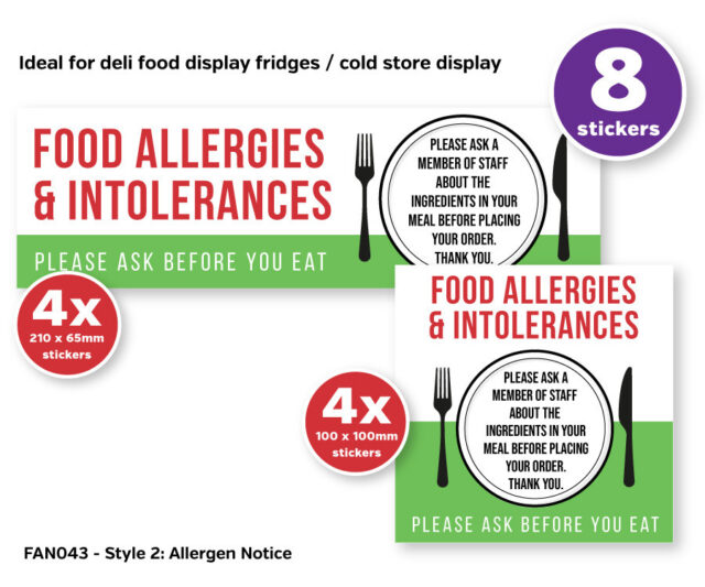 fan043 allergy awareness sticker pack