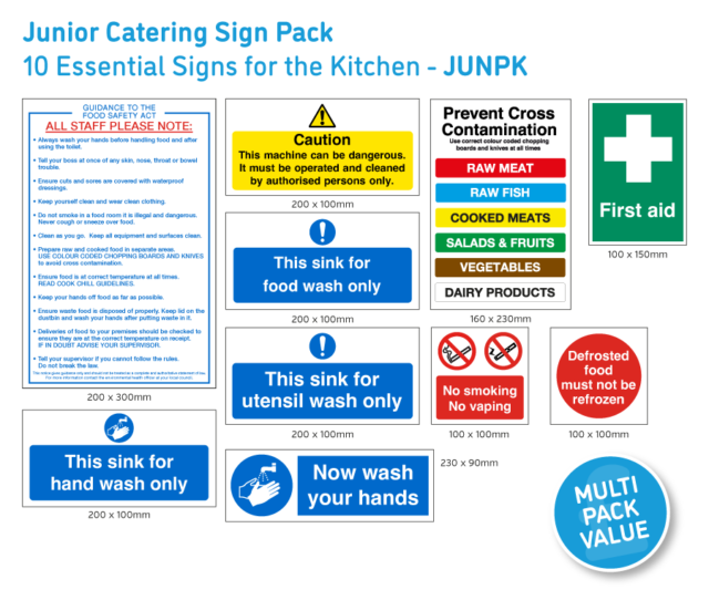 junpk junior catering sign pack