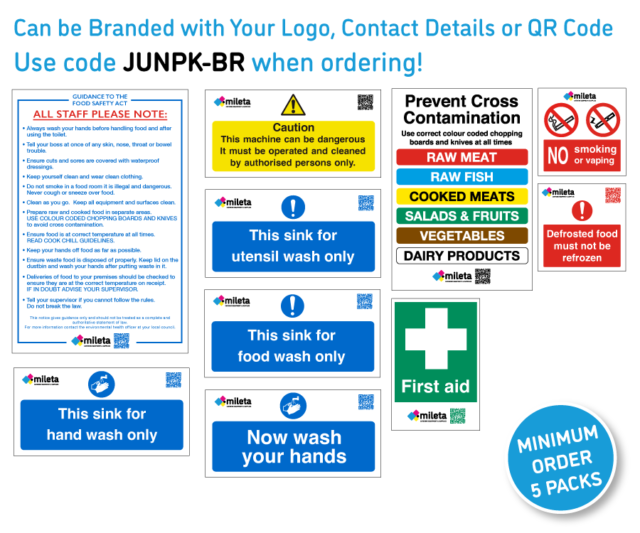 junpk junior catering sign pack