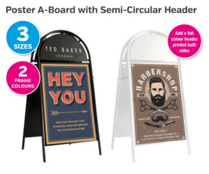 poster a board curved panel
