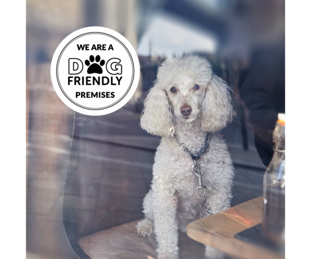 reverse window sticker dog friendly