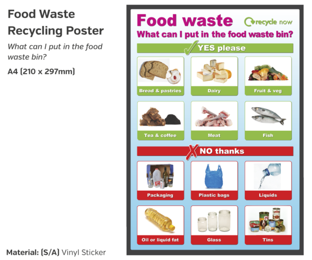 se030 food waste recycling poster a4