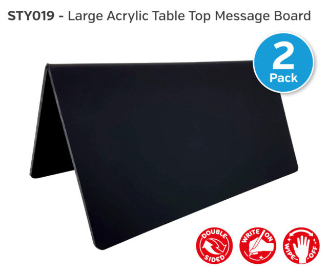 sty018 sty019 countertop tent message boards