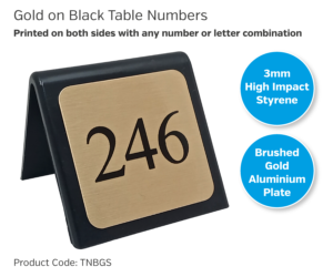 tnbgs gold black table numbers