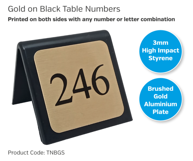 tnbgs gold black table numbers