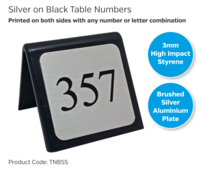 tnbss silver black table numbers