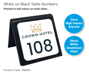 tnbws white black table numbers