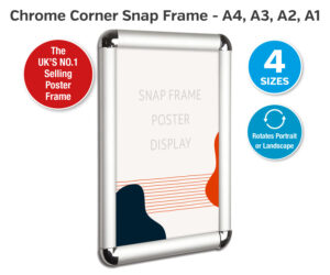 25mm chrome corner snap frame