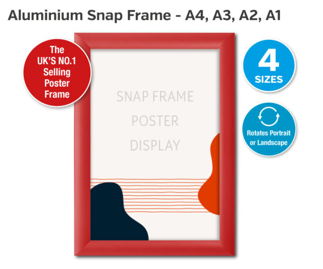 25mm red snap frame