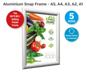 25mm satin silver snap frame