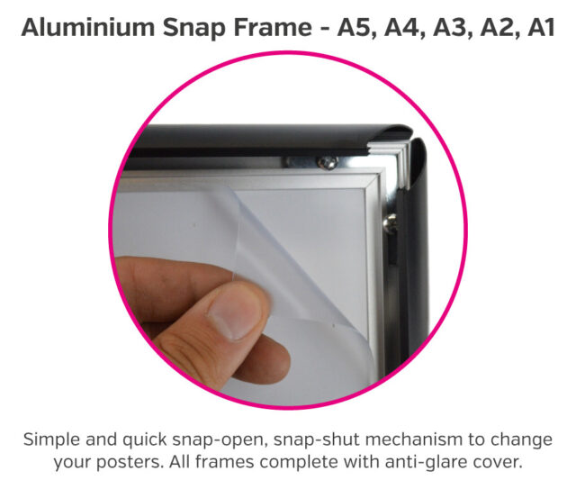 25mm satin silver snap frame
