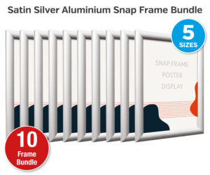 25mm satin silver snap frame