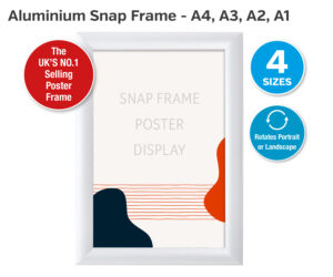 25mm white snap frame