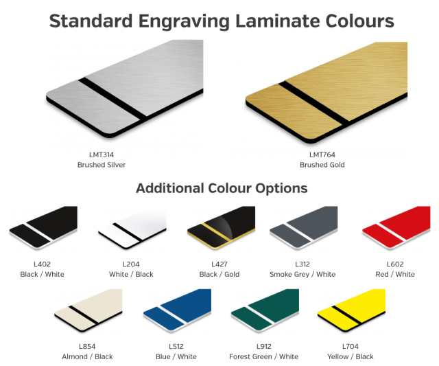 Laser Engraved Door Number - Rectangle - Choice of Colours - Image 2
