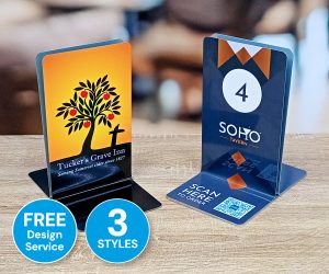 Custom Printed Single Channel Menu Holders