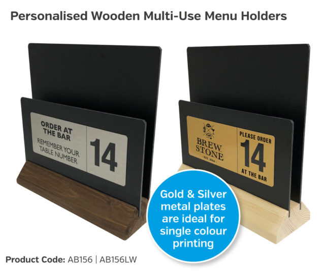 ab165 chalkboard menu holders