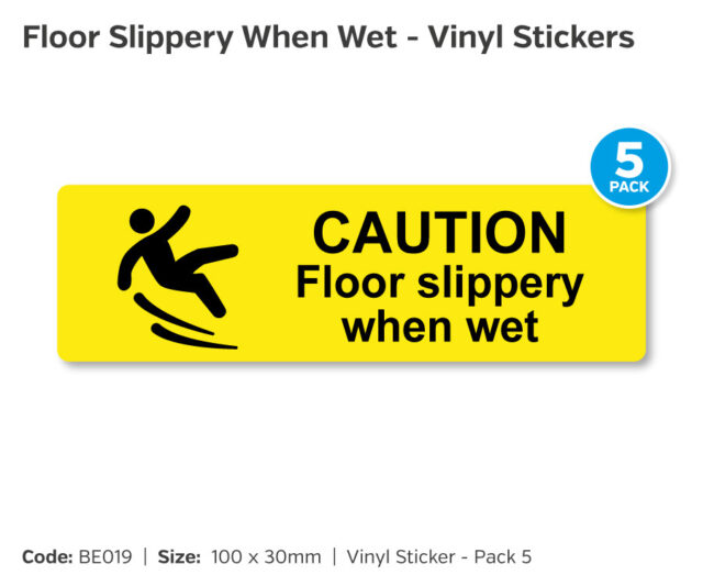 be019 floor slippery when wet pack
