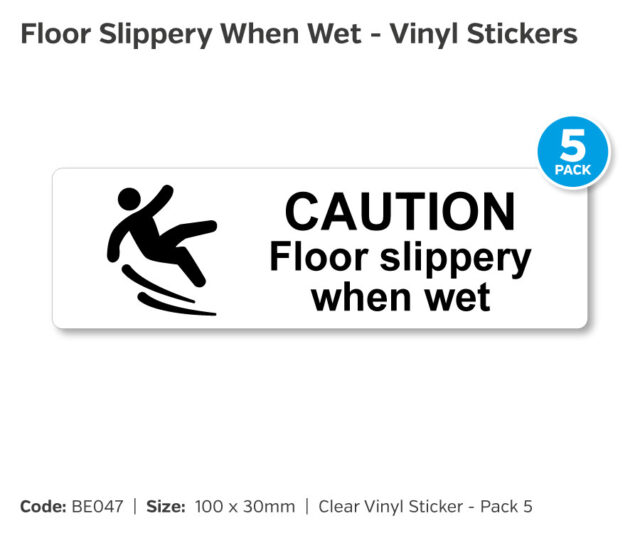 be047 floor slippery when wet pack