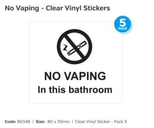 be048 no vaping stickers pack