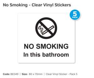 be049 no smoking stickers pack