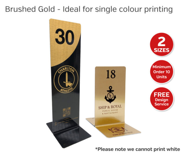 branded slimline tall table numbers