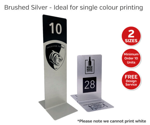 branded slimline tall table numbers