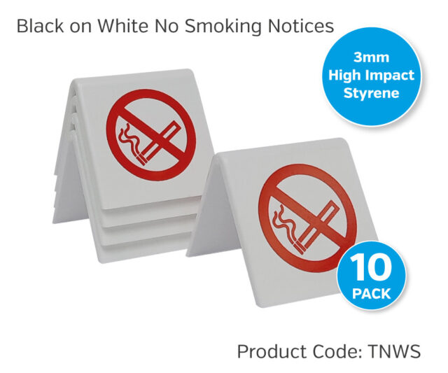 camelot black on white no smoking tnws