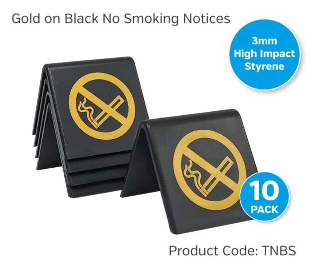 camelot gold on black no smoking tnbs