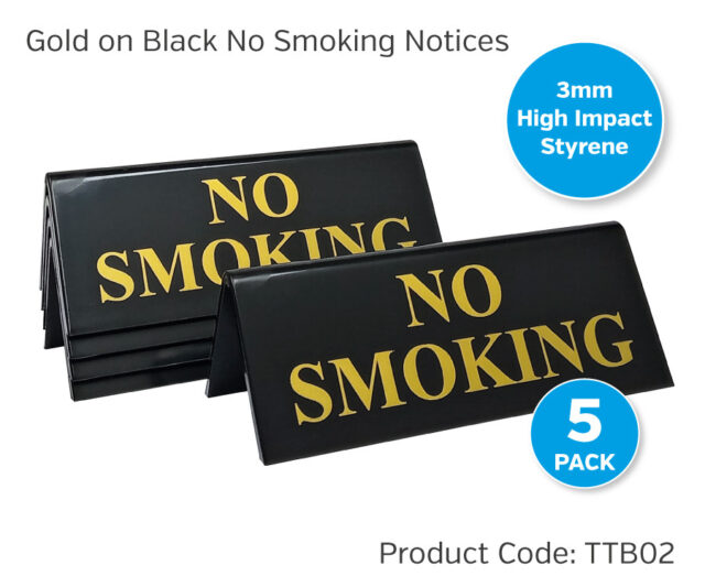 camelot gold on black no smoking ttb02